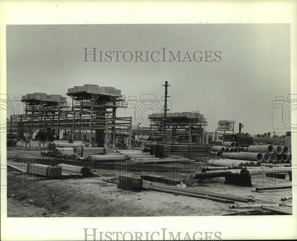 1986 Press Photo Mobile Oil natural gas treatment plant near Coden, Alabama - Historic Images