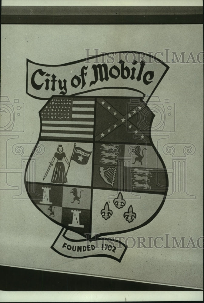 1966 Press Photo Mobile, Alabama City Emblem- Historic Images