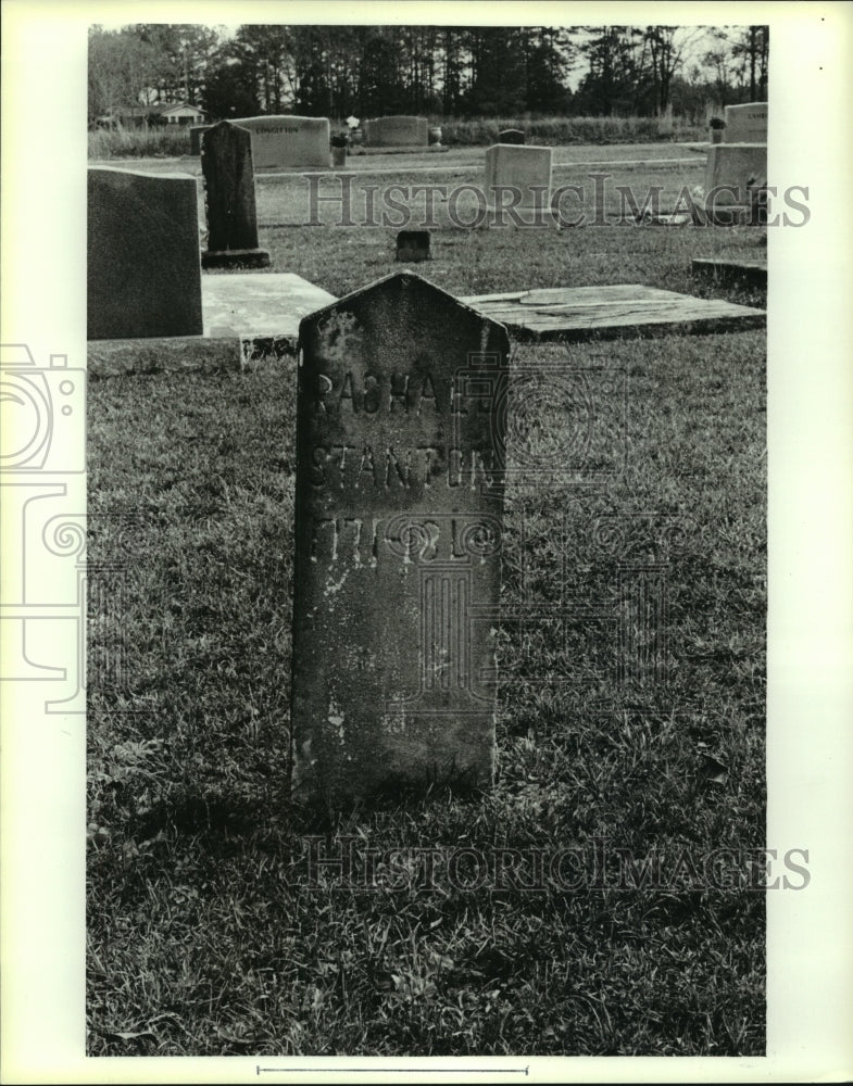 1988 Press Photo Grave marker in Keego, Alabama- Historic Images