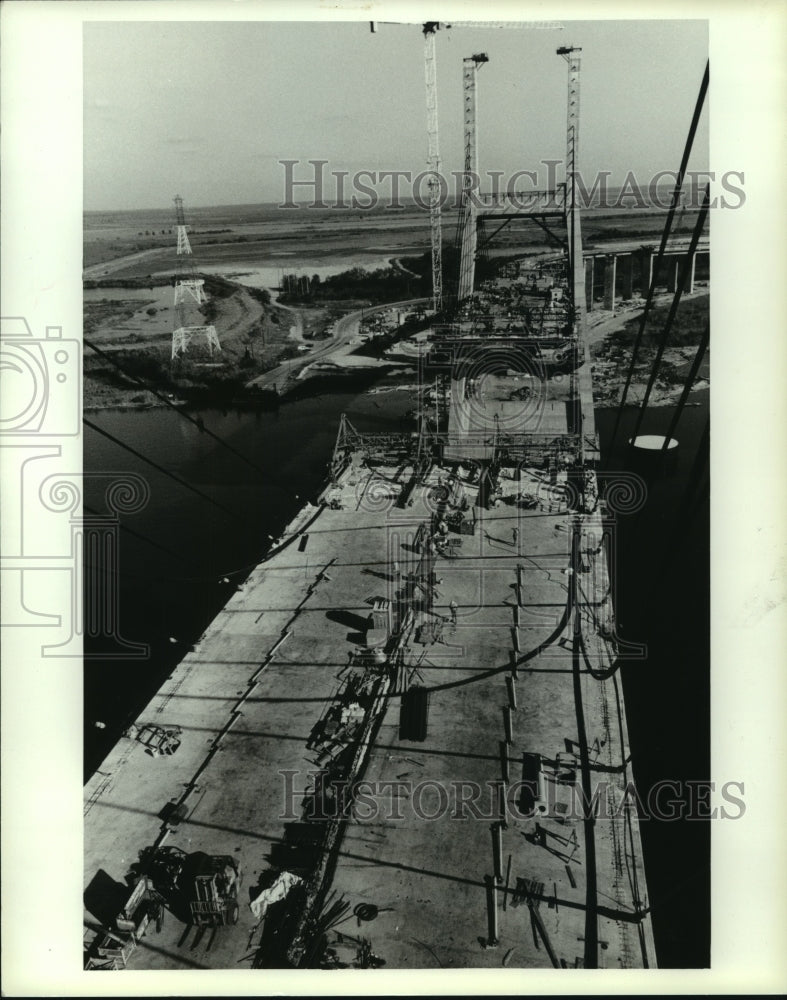 1990 Press Photo Demolition of Cochrane Bridge in Alabama - Historic Images