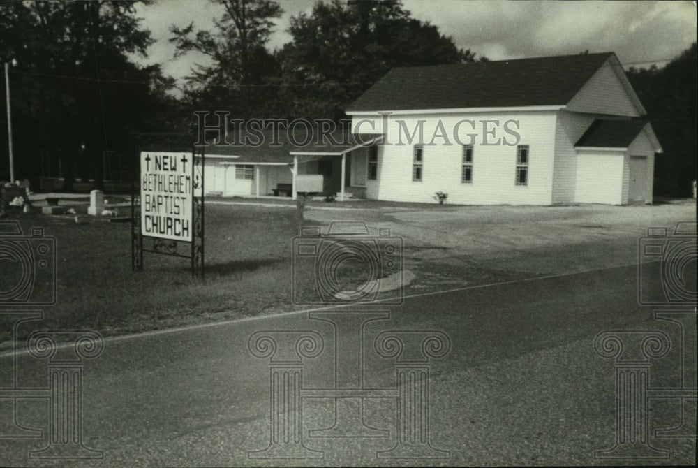 1988 Press Photo Exterior view of New Bethlehem Baptist Church, Alabama - Historic Images