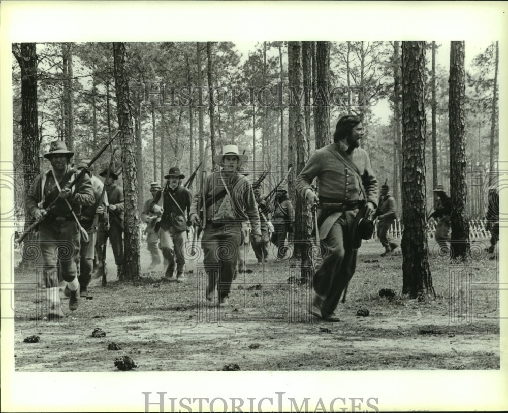 1988 Press Photo Blakely Civil War battle reenactment in Alabama- Historic Images