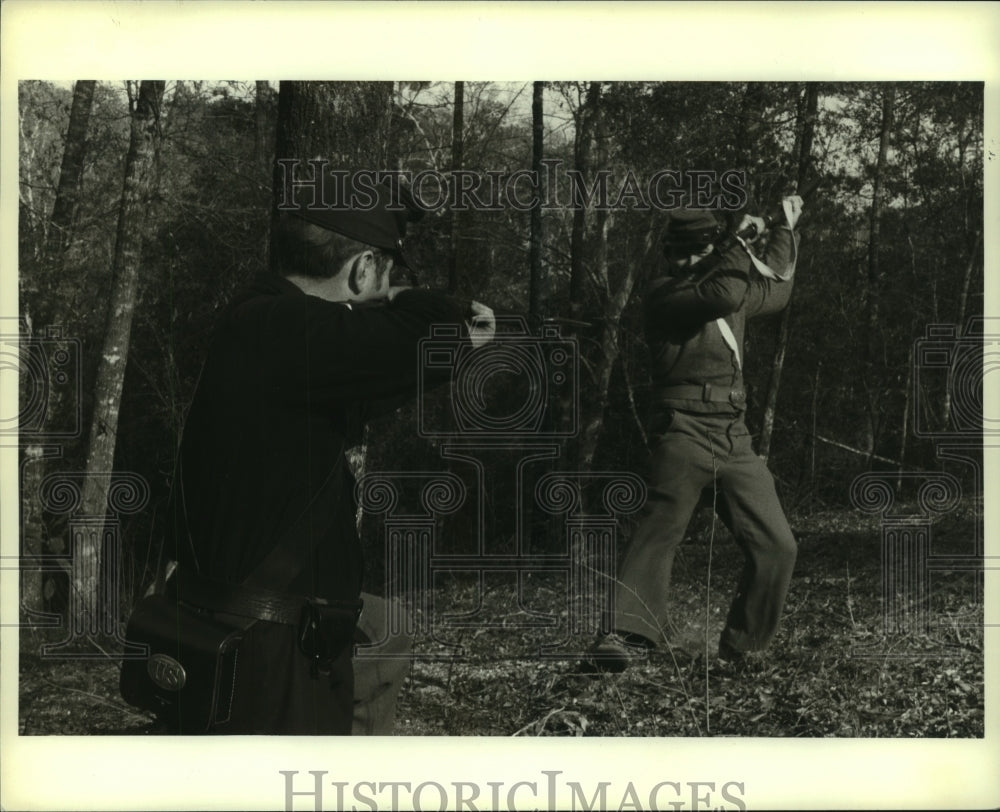 1987 Press Photo Blakely Civil War battle reenactment in Alabama- Historic Images