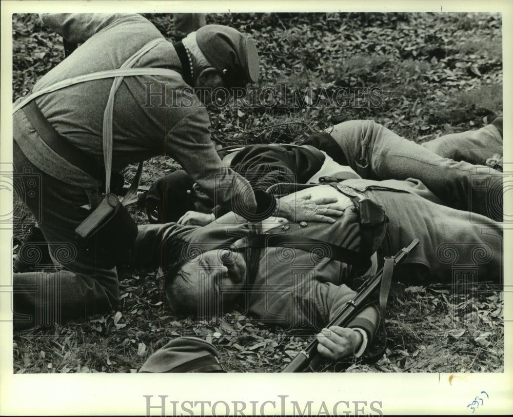 1984 Press Photo Blakely Civil War battle reenactment in Alabama- Historic Images