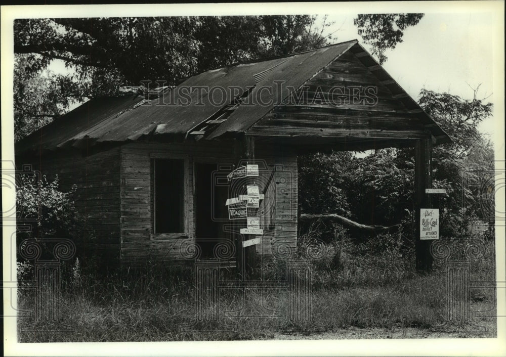 1986 Press Photo Exterior of Building at Stanley&#39;s Crossroads, Alabama- Historic Images