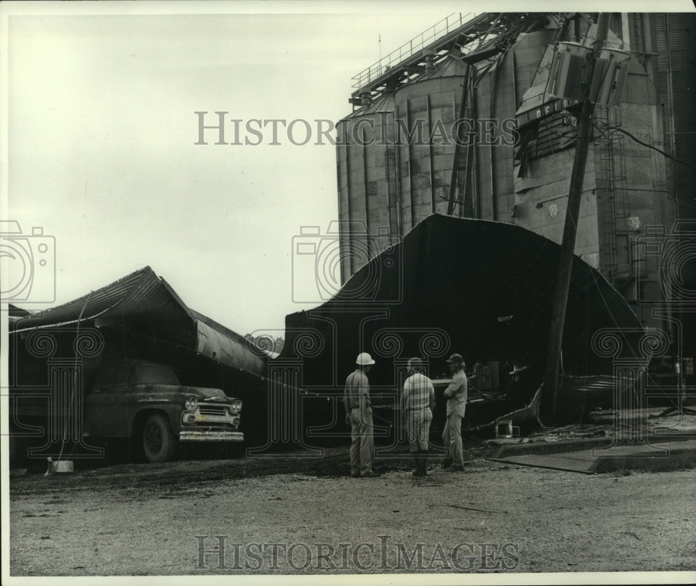 1979 Press Photo Gold Kist bin destroyed by Hurricane Frederic, Summerdale- Historic Images