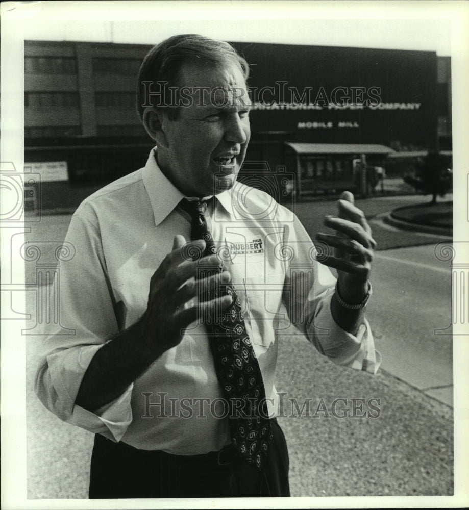 1990 Press Photo Paul Hubbert speaking, Mobile, Alabama- Historic Images