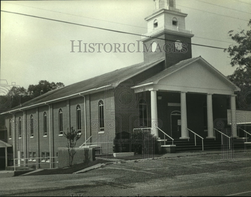 1989 Press Photo Exterior of Chatom Baptist Church, Alabama- Historic Images