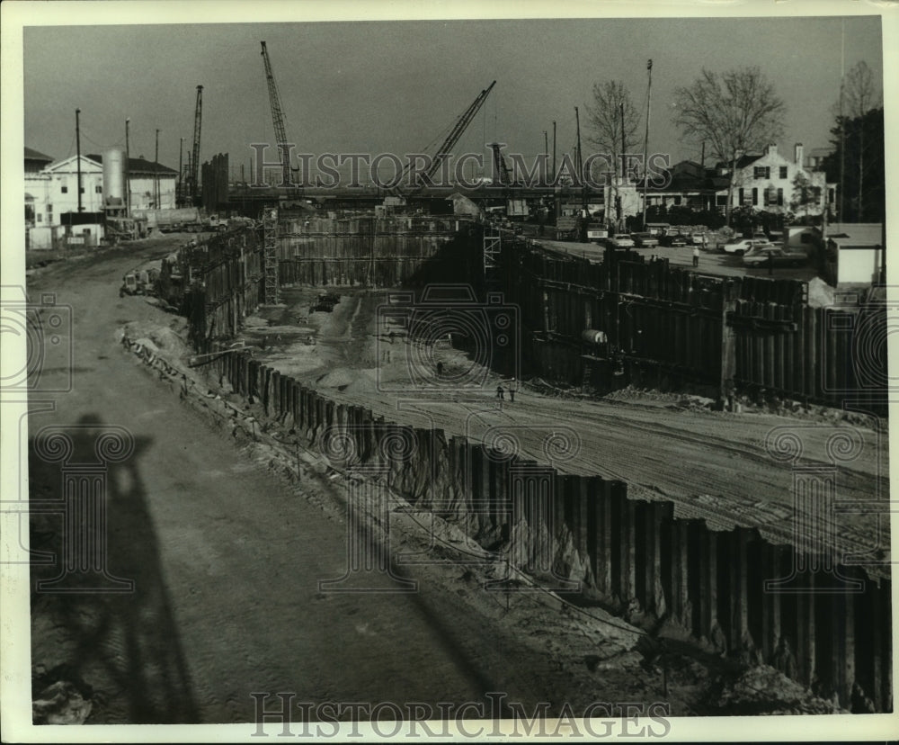 1971 Press Photo Construction of twin tunnels in Alabama - Historic Images