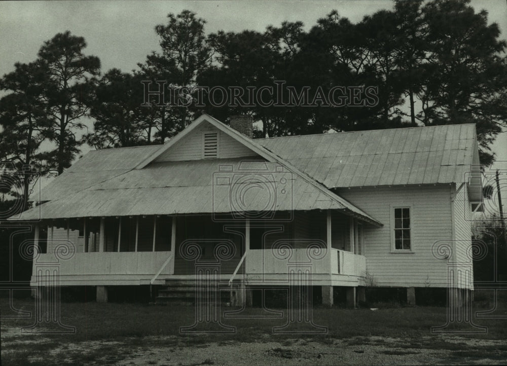 1967 Press Photo Community House (former school) in Miflin, Alabama - Historic Images