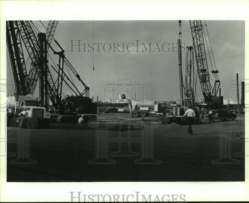 1991 Press Photo Convention Center Construction Site, Alabama- Historic Images