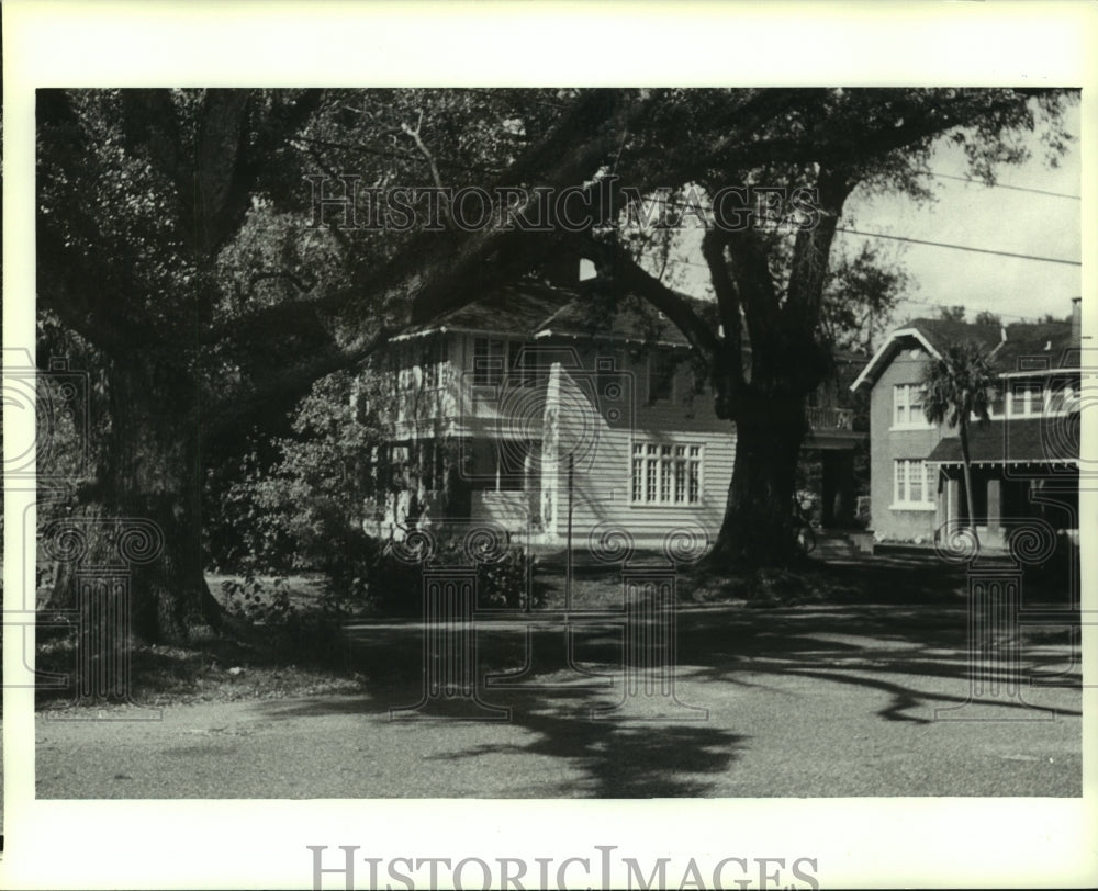 1988 Press Photo Live Oaks on South Ann Street, Alabama- Historic Images