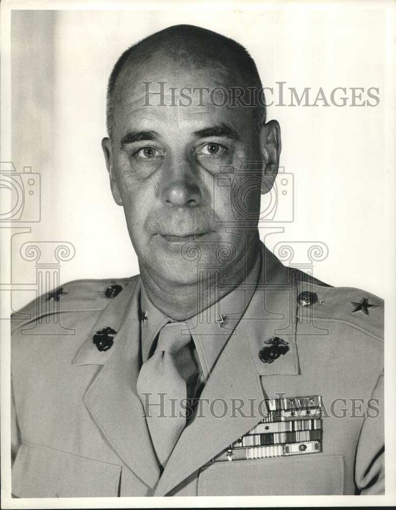 1961 Press Photo Brigadier General Carl Youngdale, US Marines, Washington D.C.