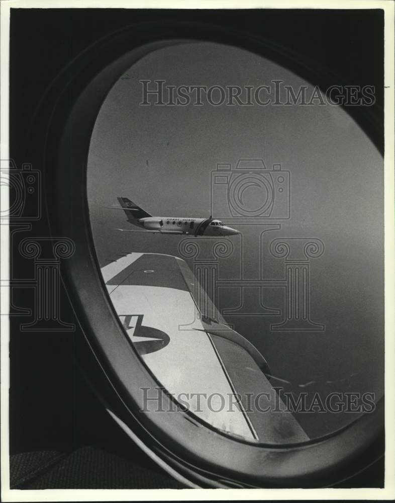 1988 Press Photo U.S. Coast Guard Falcon Interceptor, HU-25C Jet - Historic Images