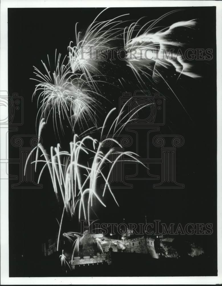 Press Photo Fireworks display, Alabama- Historic Images