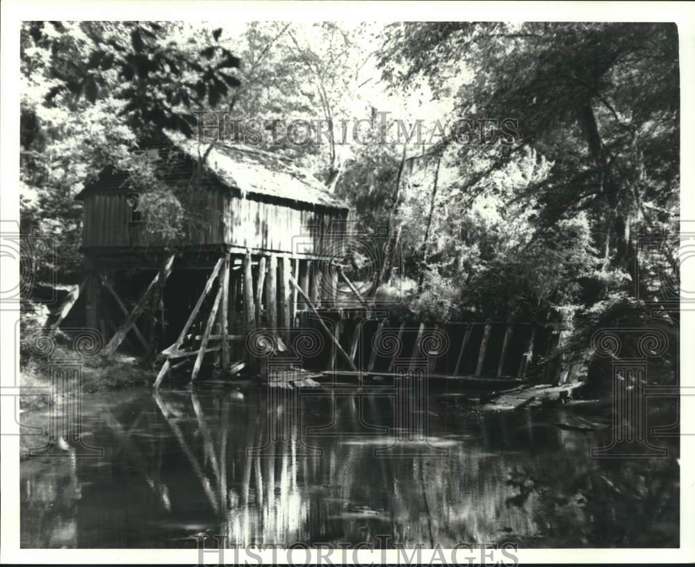 Press Photo Exterior view of Rikard&#39;s Mill, Alabama- Historic Images