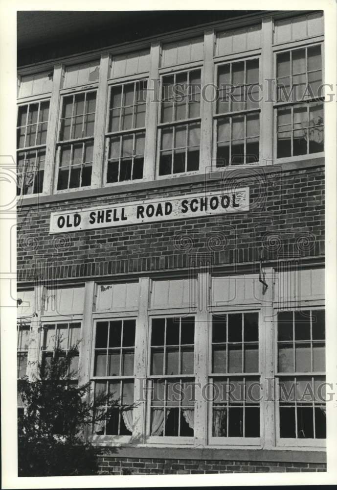 1986 Press Photo Old Shell Road School in Alabama - Historic Images