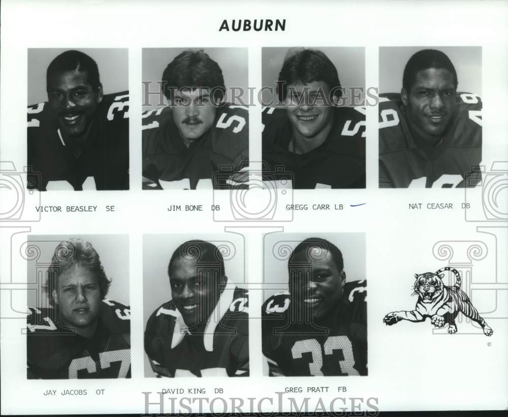 Press Photo Auburn Football Team's Starting Line-up, Alabama - amra10395- Historic Images