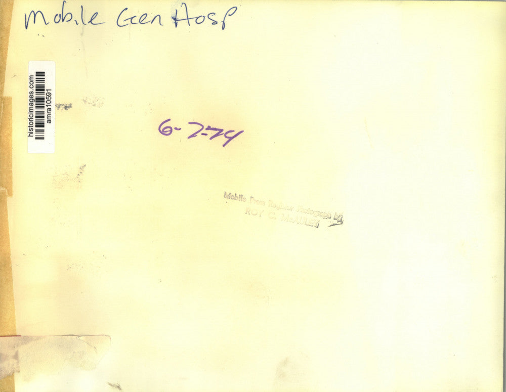 1974 Press Photo Substructure of the Mobile General Hospital, Alabama