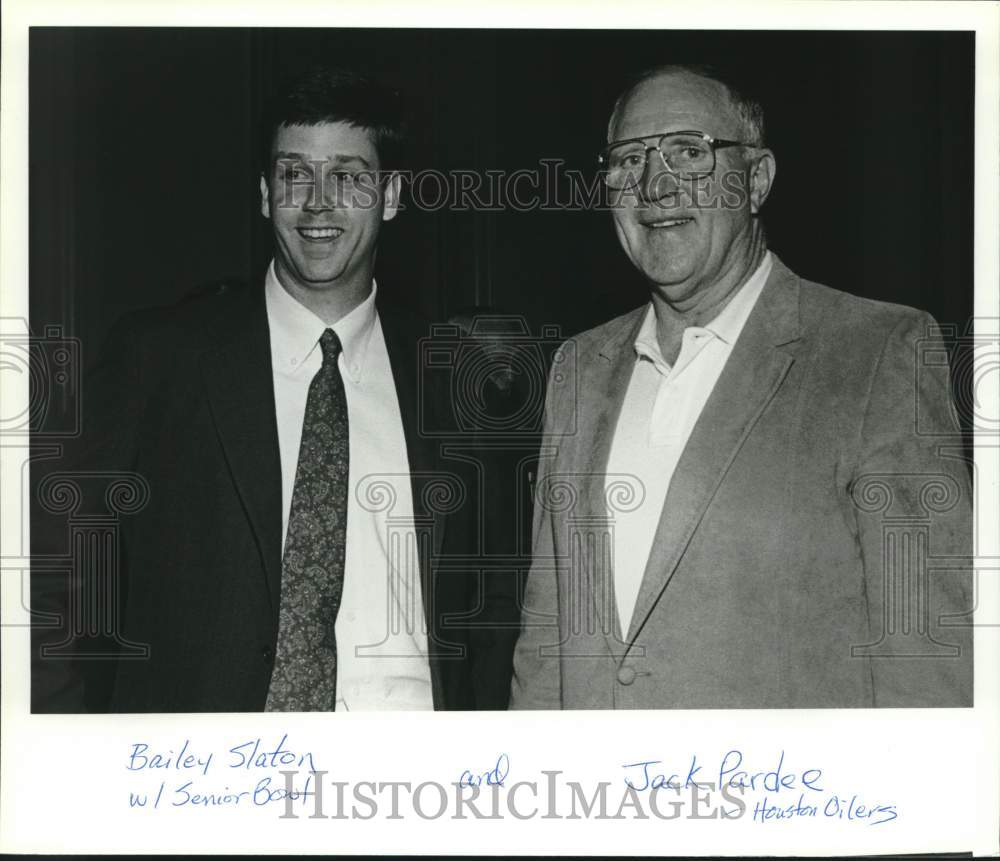 1992 Press Photo Bailey Slaton and Jack Pardee, at Senior Bowl, Alabama- Historic Images