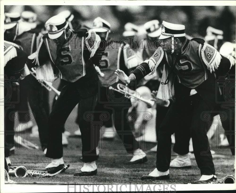1992 Press Photo Southern University Band performing at Senior Bowl, Alabama- Historic Images