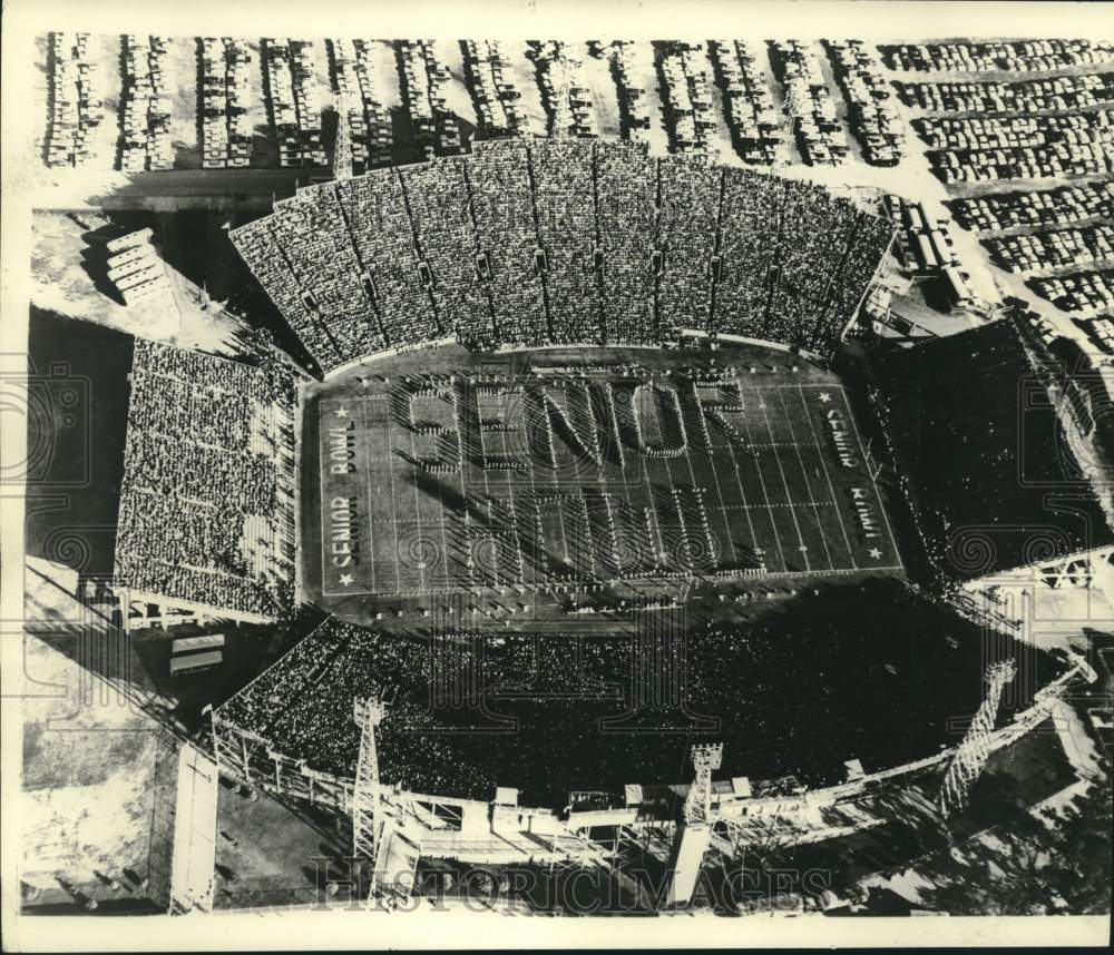 1964 Press Photo Aerial View of Senior Bowl, Ladd Stadium, Alabama - amrx00047- Historic Images