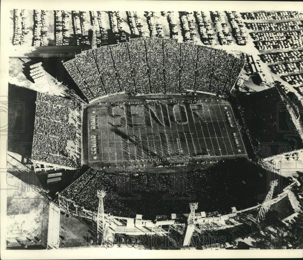 Press Photo Aerial View of Senior Bowl at Ladd Stadium, Alabama - amrx00051- Historic Images