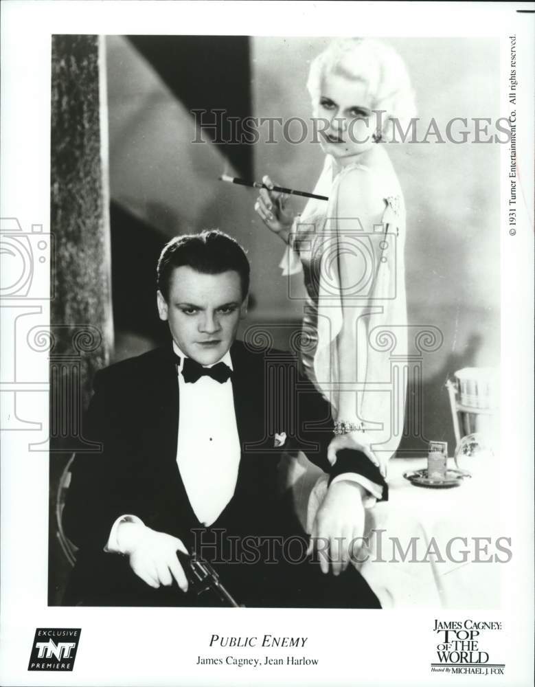 1931 Press Photo Actors James Cagney and Jean Harlow in &quot;Public Enemy&quot; Movie- Historic Images