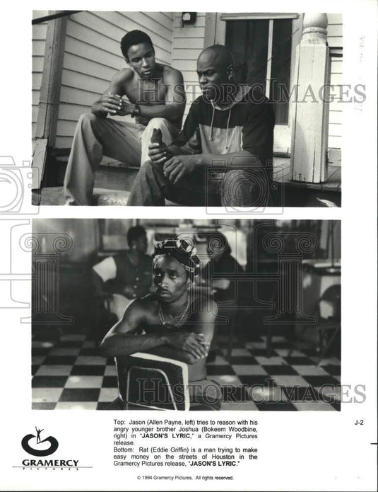 1994 Press Photo Allen Payne, Bokeem Woodbine, Eddie Griffin, "Jason's Lyric"- Historic Images