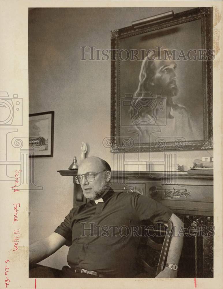 1982 Press Photo Father William J. Scheyd, St. Mary&#39;s, Norwalk - ctaa13012- Historic Images