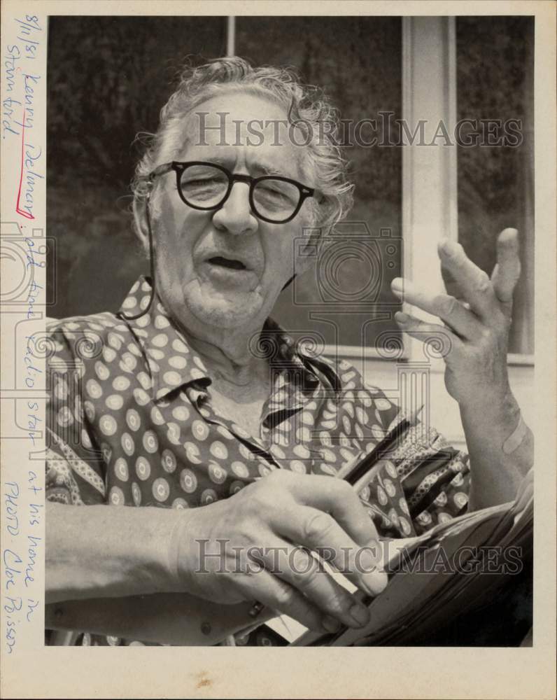 1981 Press Photo Old Time Radio Star Kenny Delmar in his Stamford Home- Historic Images