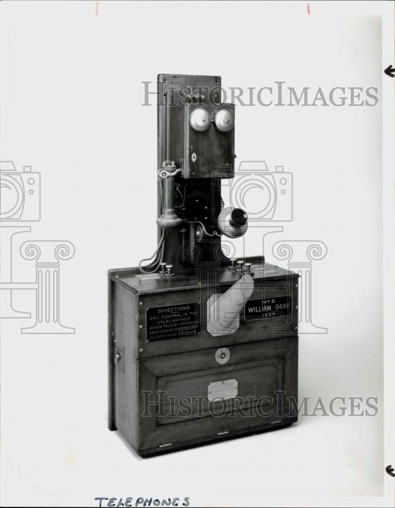 1989 Press Photo Original Coin Telephone by Inventor William Gray in New York- Historic Images