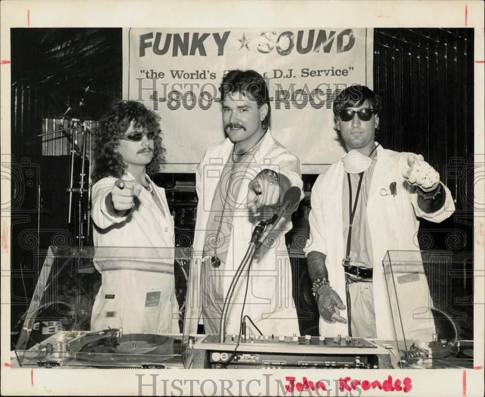 1988 Press Photo Chris Blackwell, Randy White & John Krondes of Funky Sound DJs- Historic Images