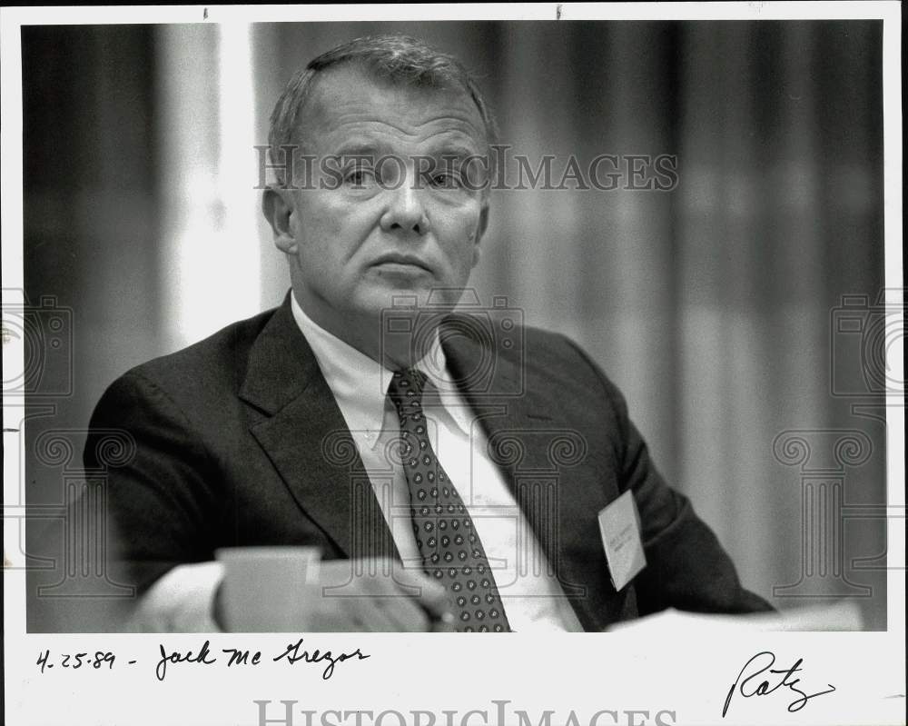 1989 Press Photo Jack McGregor - ctca02974- Historic Images