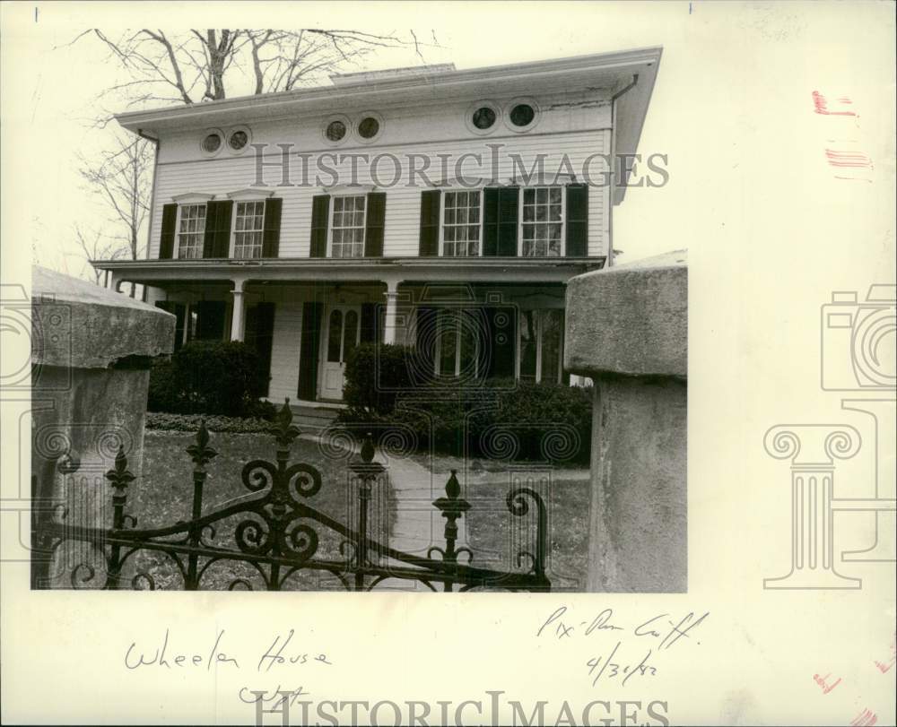 1983 Press Photo Exterior view of Wheeler House in Westport - ctca08310- Historic Images