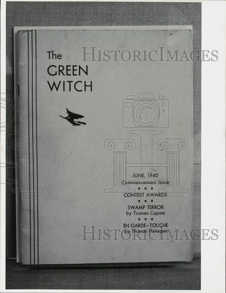 Press Photo 1940 issue of the Green Witch at Truman Capote exhibit - ctga05479- Historic Images