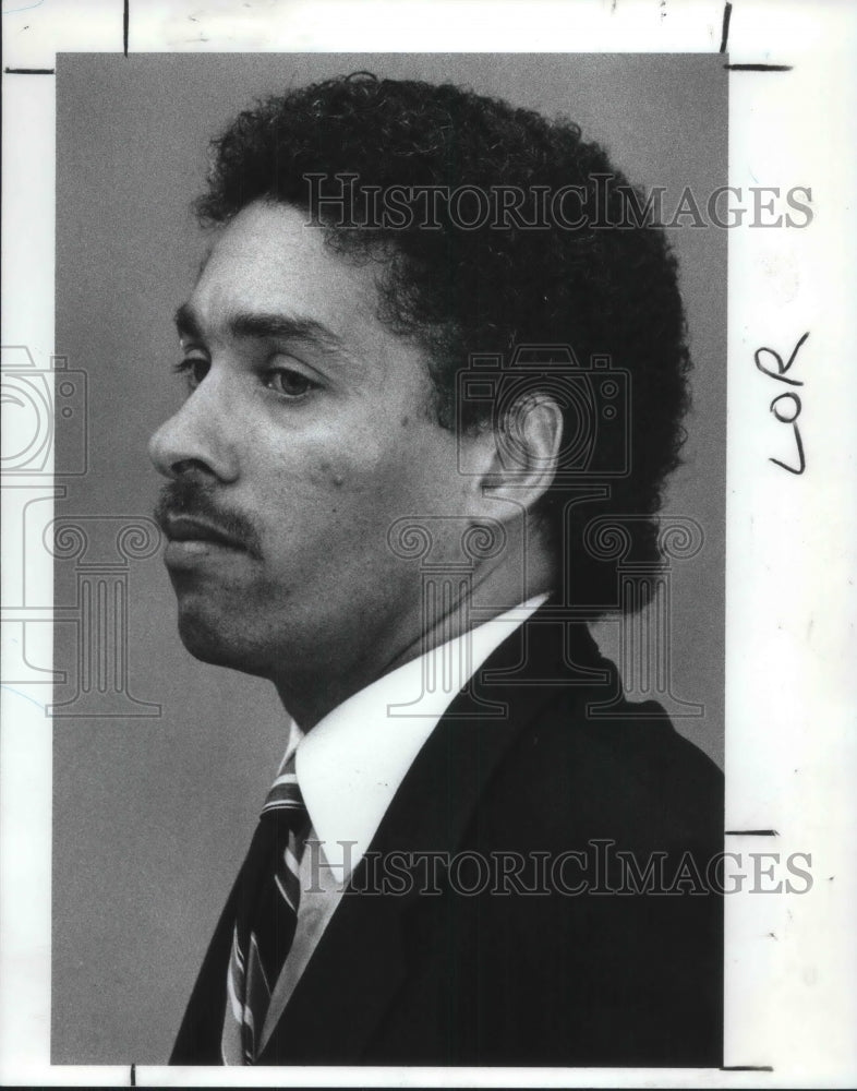 1989 Press Photo Lorain Councilman Anthony Atkinson Arraigned Drug Trafficking- Historic Images