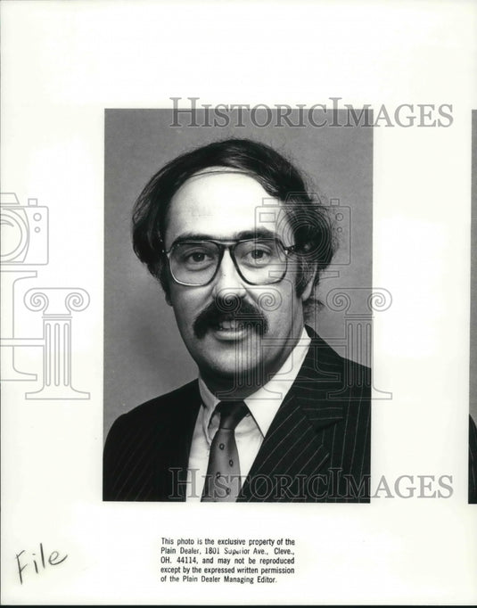 1987 Press Photo Charles Bromley, Fair Housing Advocate - Historic Images