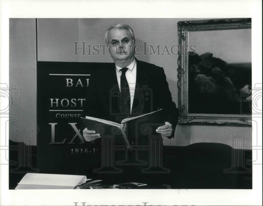 1991 Press Photo John H Burlingame, executive partner of Baker &amp; Hostetler- Historic Images