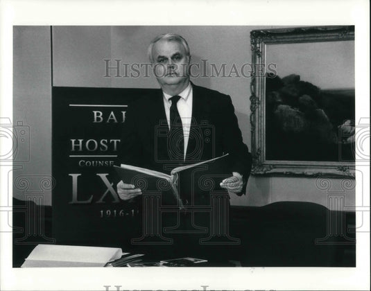 1991 Press Photo John H Burlingame, executive partner of Baker & Hostetler- Historic Images