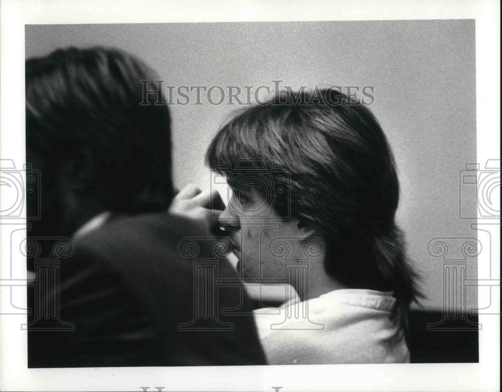 1986 Press Photo Warren Paxton Brown after hearing the jury's guilty verdict- Historic Images