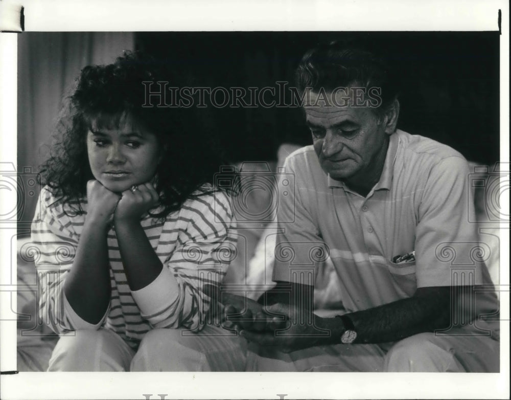 1990 Press Photo Rosemarie Broz and her father Richard Broz - Historic Images