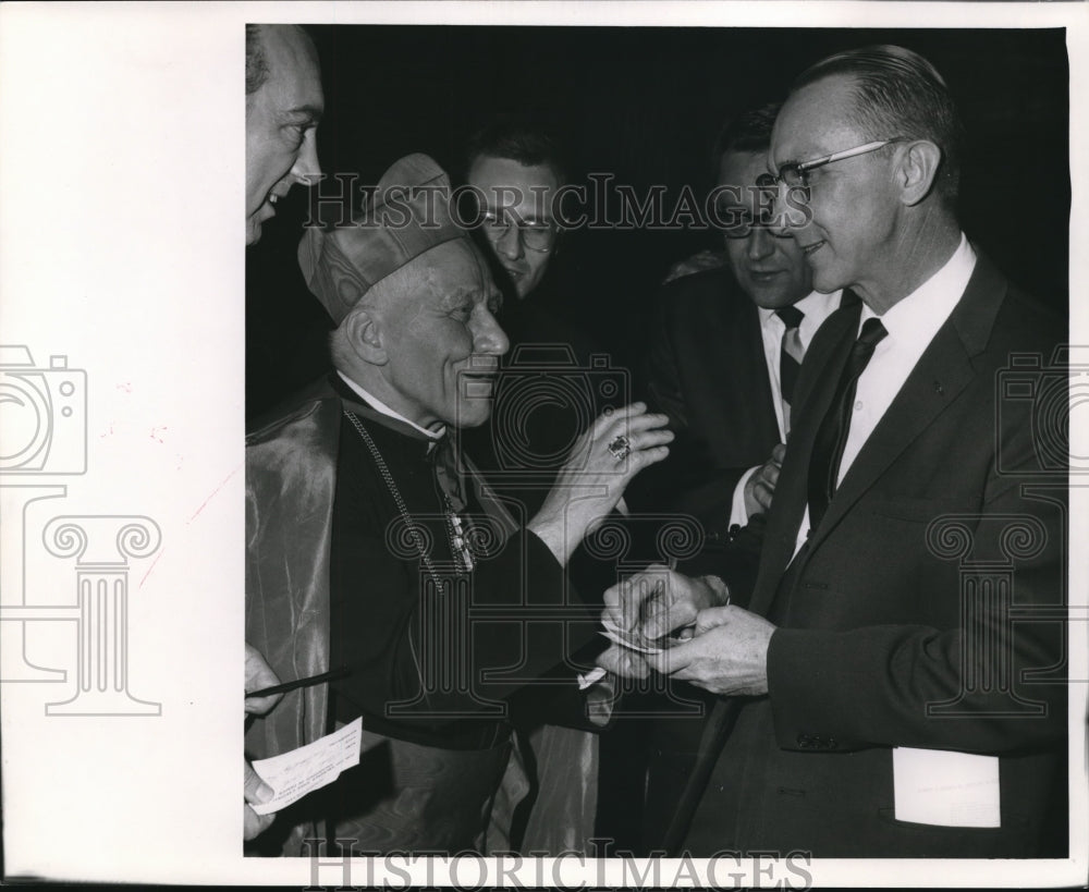 1966 Press Photo Cardinal Baran And Francis Baran- Historic Images