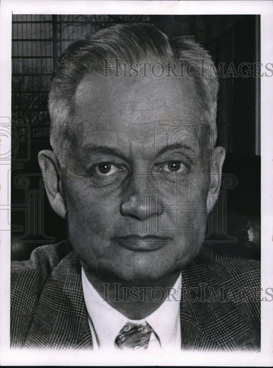 1958 Press Photo Close up of Sherman Adams Old stone face Governor of New Hampsh- Historic Images