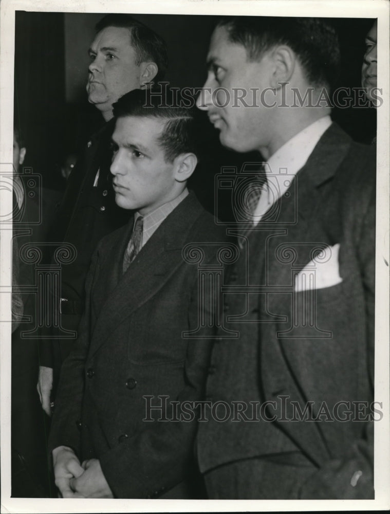 1938 Press Photo Mario Gallina Judge Skeel, J. Frank Azzerello - Historic Images