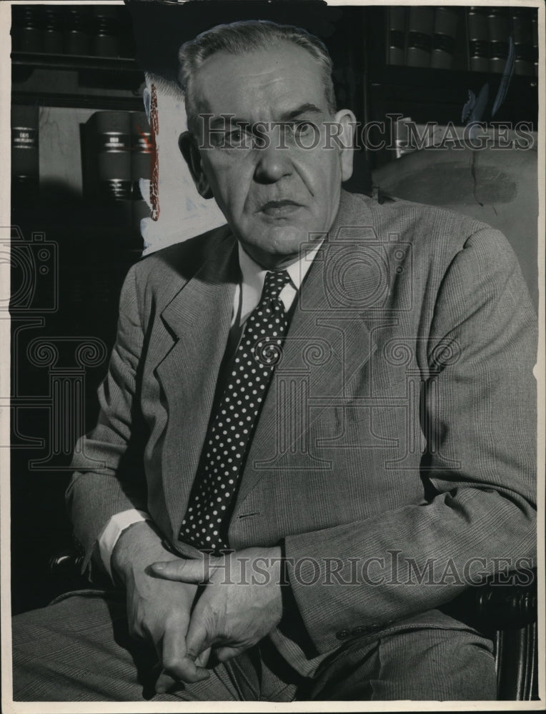 1949 Press Photo Judge A U Bauman- Historic Images