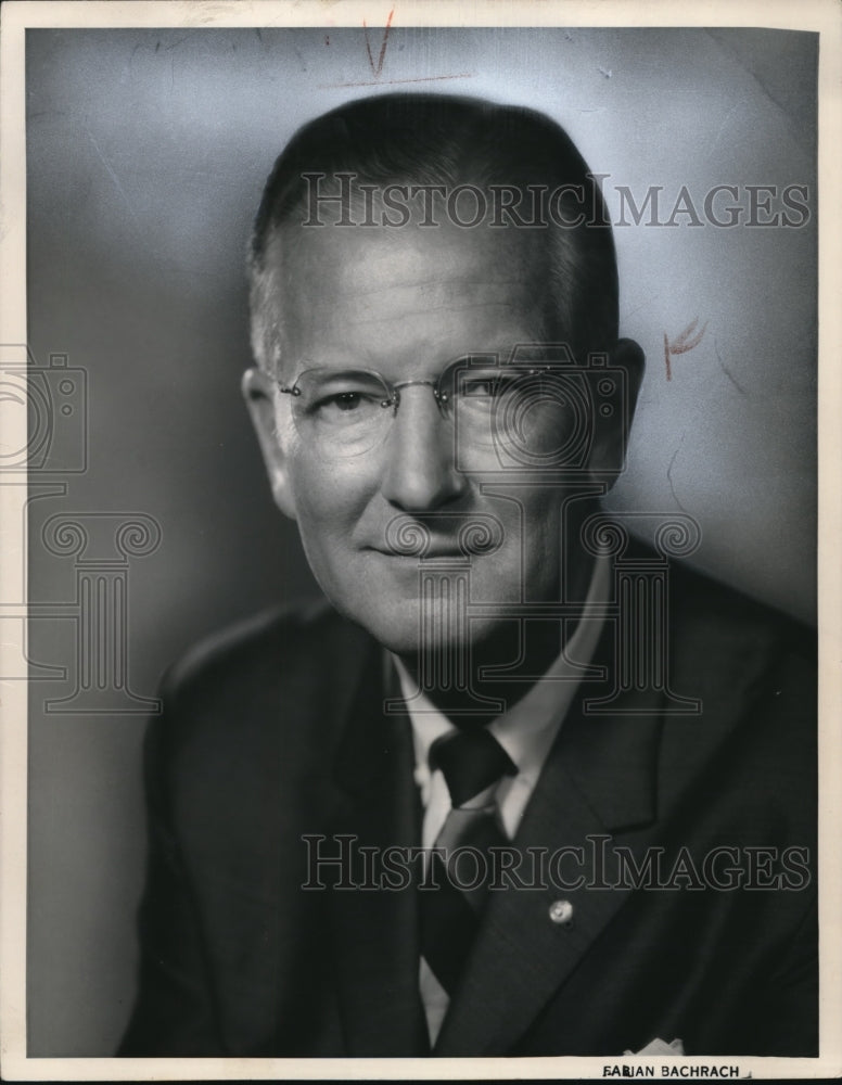 1969 Press Photo Norman P. Auburn Pres. University of Akron - Historic Images