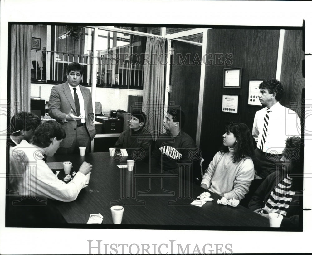 1988 Press Photo Principal Larry Catalano and Principal Falls James Trusso  - Historic Images