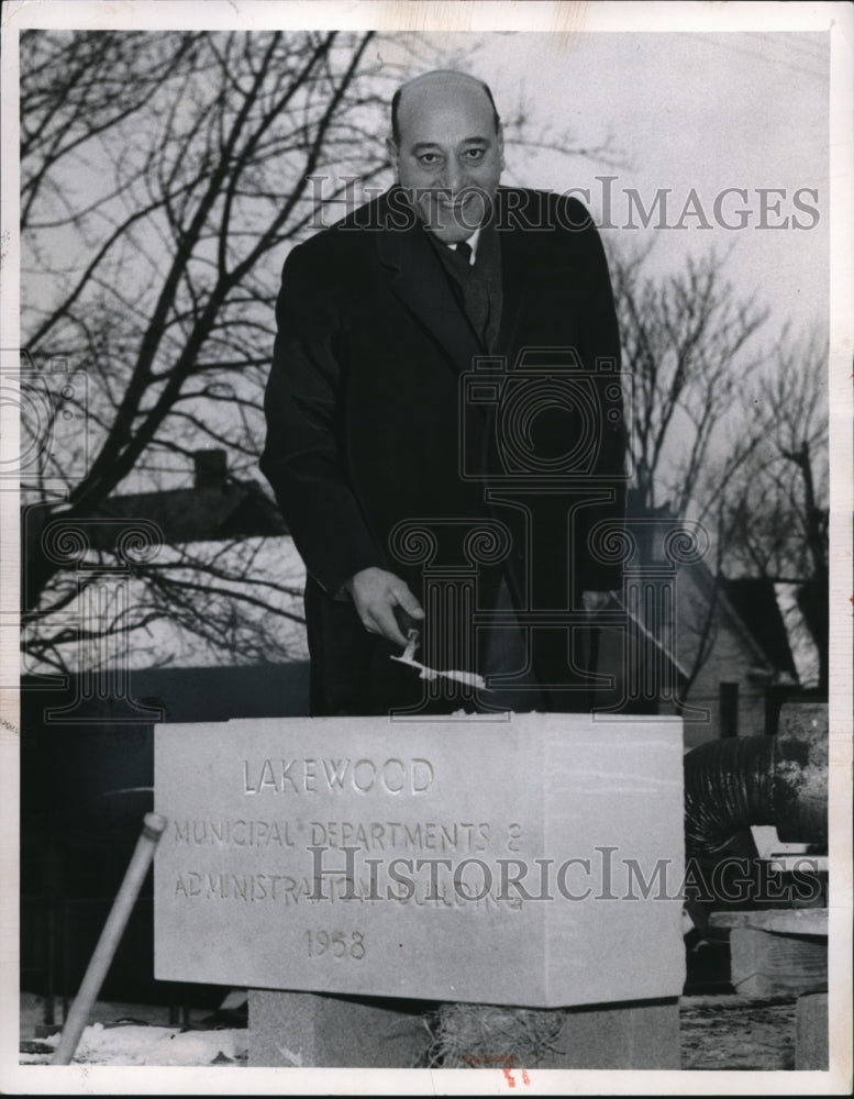 1958 Press Photo Mayor Frank Celeste- Historic Images