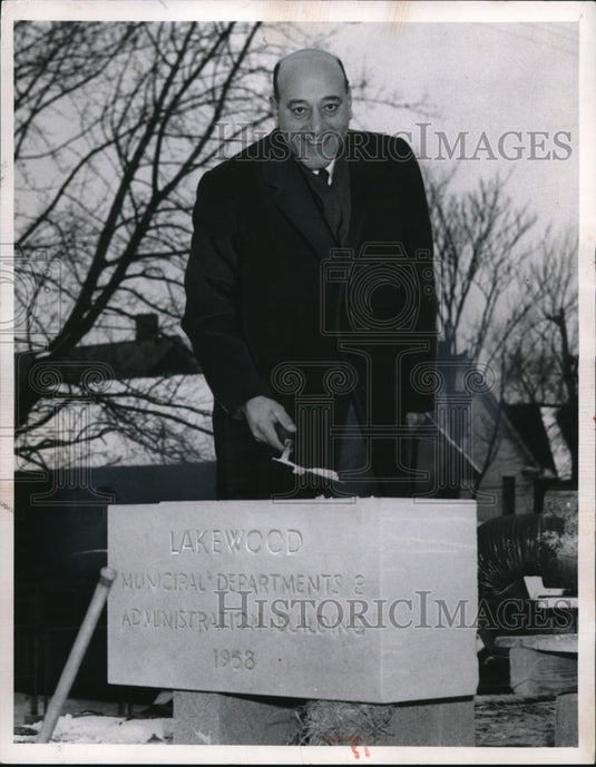 1958 Press Photo Mayor Frank Celeste- Historic Images